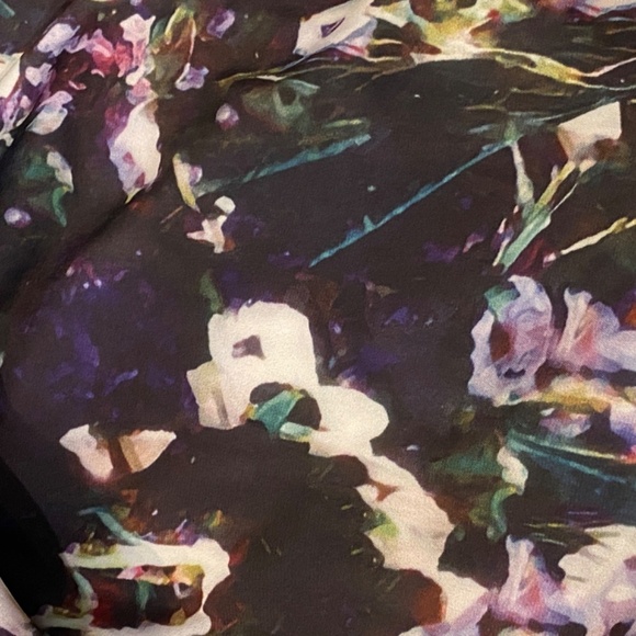 Dalia Macphee Pleated Shirt dress Multicolored abstract floral 33382 - Picture 11 of 13